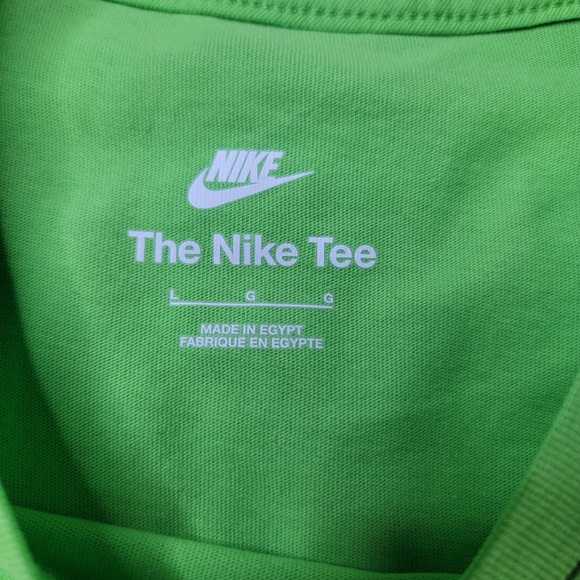 Nike Men's Just Do It T Shirt Size Large Lime Green Blue Yellow Orange New w/Tag - Picture 3 of 8